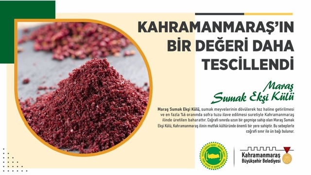 Maraş Sumak Ekşi Külü’nün de Tescili Alındı