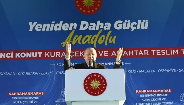 Cumhurbaşkanı Erdoğan: Kahramanmaraş’ta 155 Bininci Konutun Anahtarını Teslim Etmenin Sevincini Yaşıyoruz